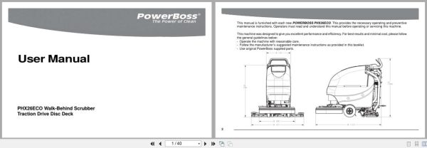 PowerBoss Scrubber PHX26ECO User Manual 988737UMPB 2016 (1) Powerboss Scrubber Phx26Eco User Manual 988737Umpb 2016 (1)