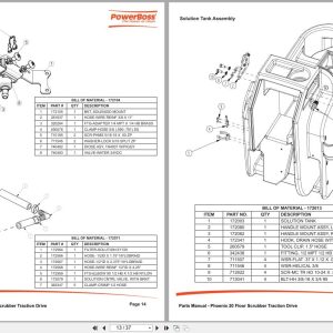 PowerBoss Scrubber Phoenix 20 Parts Manual 988721PB 2016 Powerboss Scrubber Phoenix 20 Parts Manual 988721Pb 2016 (2)