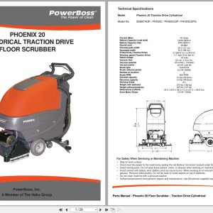 PowerBoss Scrubber Phoenix 20 Parts Manual 988728PB 2011 (1)