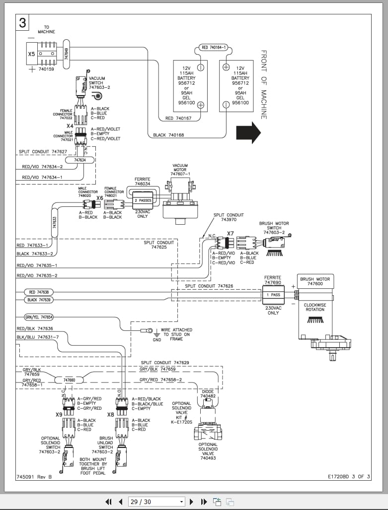 PowerBoss Scrubber Phoenix 20 Parts Manual Wiring Diagram 988720PB 2010 (3)