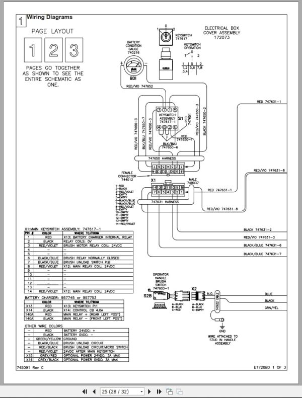 Powerboss Scrubber Phoenix 20 Parts Manual Wiring Diagram 988720Pb 2011 (3)