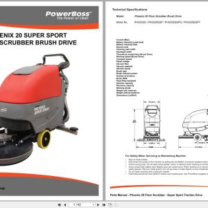 PowerBoss Scrubber Phoenix 20 Super Sport Parts Manual Wiring Diagram 988721PBS 2016 (1)