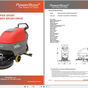 PowerBoss Scrubber Phoenix 20 Super Sport Parts Manual Wiring Diagram 988721PBS 2020 (1)