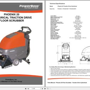 PowerBoss Scrubber Phoenix 20 Super Sport Parts Manual Wiring Diagram 988728PB 2016 (1)