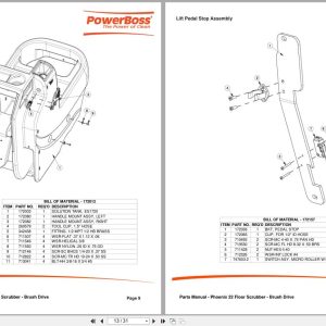 Powerboss Scrubber Phoenix 22 3336604Qp Parts Manual Wiring Diagram 988720Pb 2008 (2)