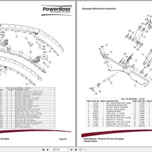 Powerboss Scrubber Phoenix 22 3336604Qp Parts Manual Wiring Diagram 988721Pb 2009 (2)