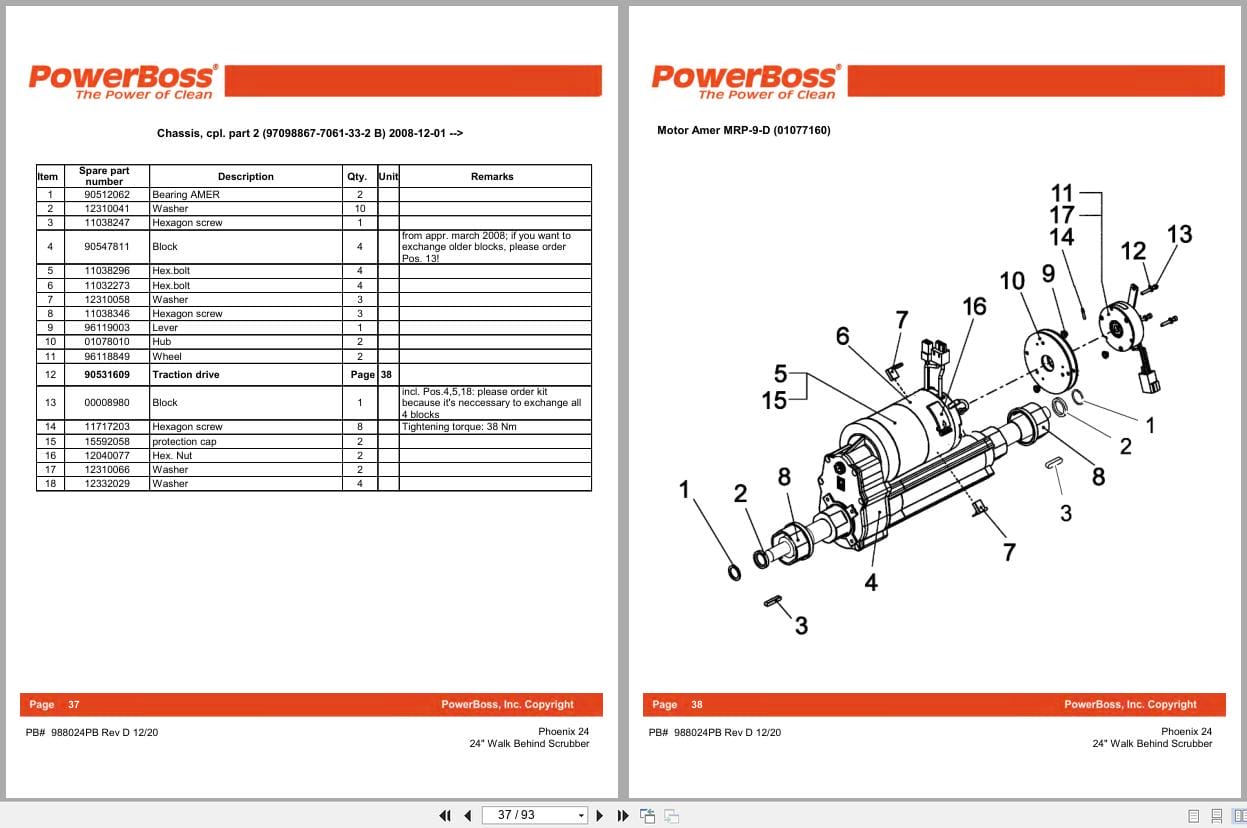 PowerBoss Scrubber Phoenix 24 Parts Catalog 988024PB 2020 (2)