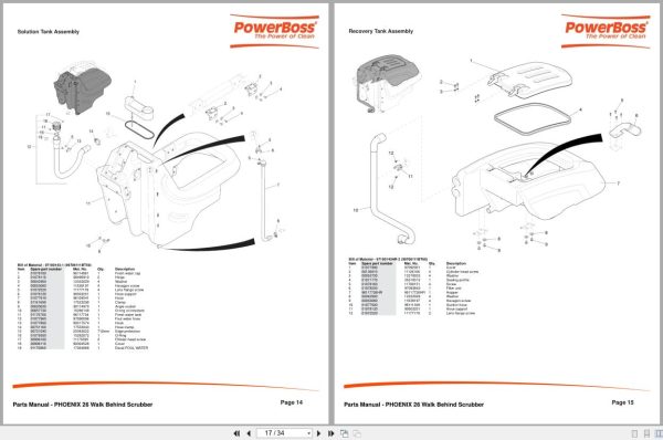 Powerboss Scrubber Phoenix 26 Spare Parts Catalog 988026Pb 2013 (2)