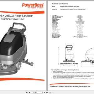 Powerboss Scrubber Phoenix 26Eco Parts Manual Wiring Diagram 988737Pb 2016 (1)