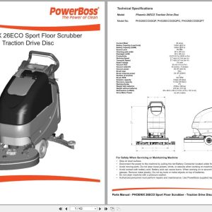 PowerBoss Scrubber Phoenix 26ECO Sport Parts Manual 988737PBS 2016 (1)
