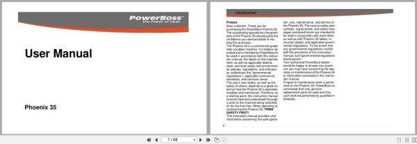 Powerboss Scrubber Phoenix 35 User Manual 988033Umpb 2009 (1)