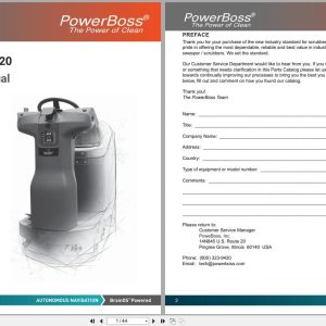 PowerBoss Scrubber RoboScrub 20 MR20 AIQP PB Parts Manual 988767 2020 (1)