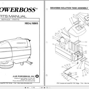 PowerBoss Scrubber SB34 SB85 Parts Manual (1)