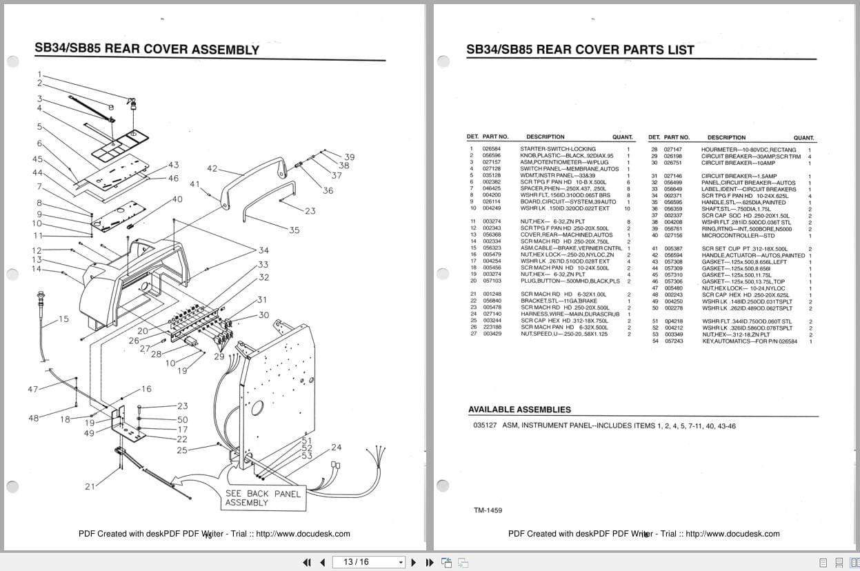 PowerBoss Scrubber SB34 SB85 Parts Manual (2)