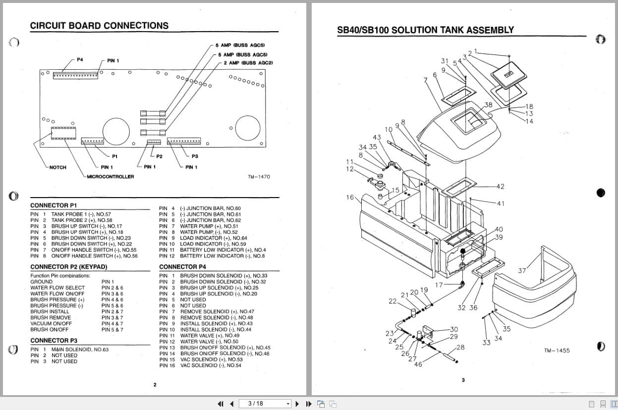 PowerBoss Scrubber SB40 SB100 Parts Manual 083365 (2)