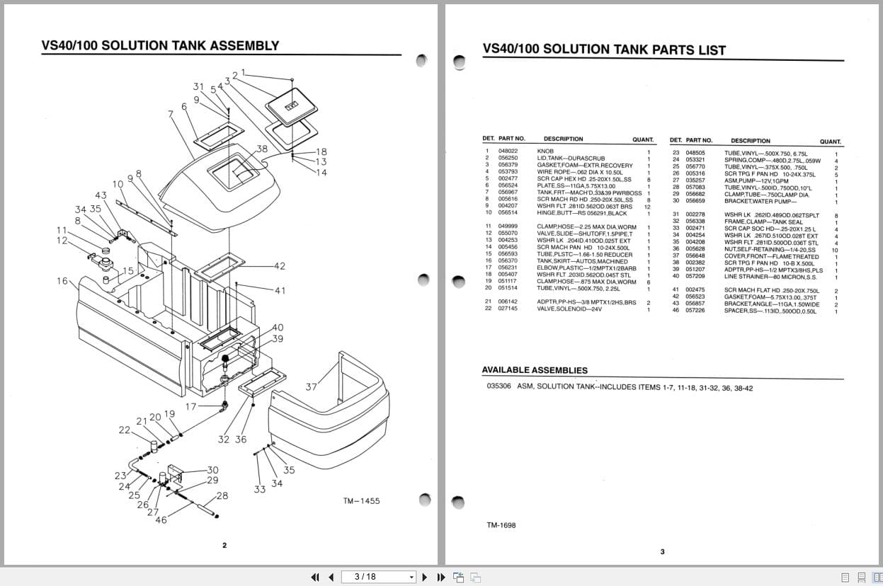 PowerBoss Scrubber VS40 VS100 Parts Manual 083426 (2)