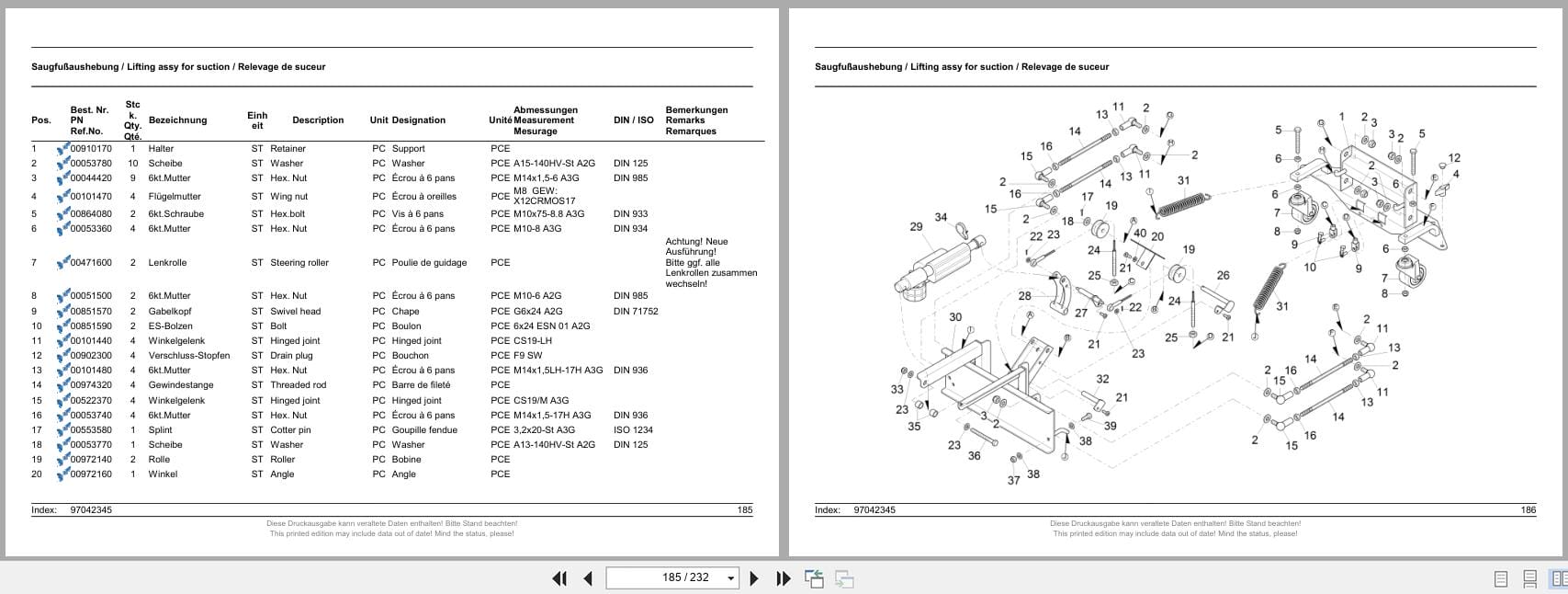 PowerBoss Scrubmaster B310 R CL TB 1230 KVS Spare Parts List 85 00 1993 780 EN DE FR (2)