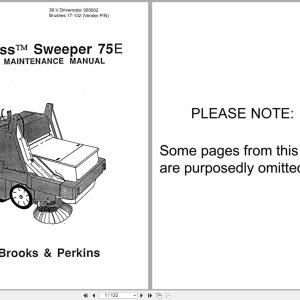 PowerBoss Sweeper 75E Operation Maintenance Manual (1)
