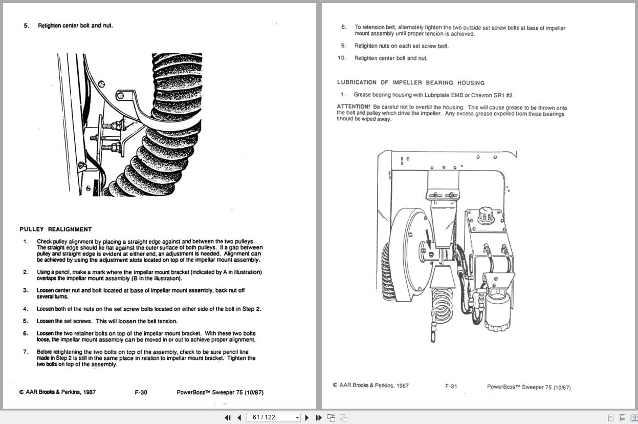 PowerBoss Sweeper 75E Operation Maintenance Manual (2)