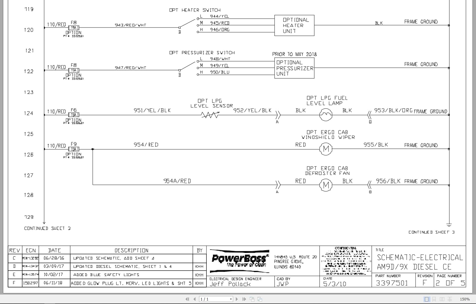 PowerBoss Sweeper AM9D AM9X Diesel CE Electrical Schematic 3397501 2018 (2)
