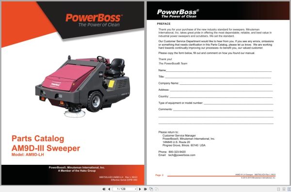 Powerboss Sweeper Am9D Iii Am9D Lh Parts Catalog Wiring Diagram 988750Lhzh 2023 (1)