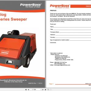 PowerBoss Sweeper AM9D III AM9D SW9XKDSL Parts Catalog Wiring Diagram 988750 2014 (1)