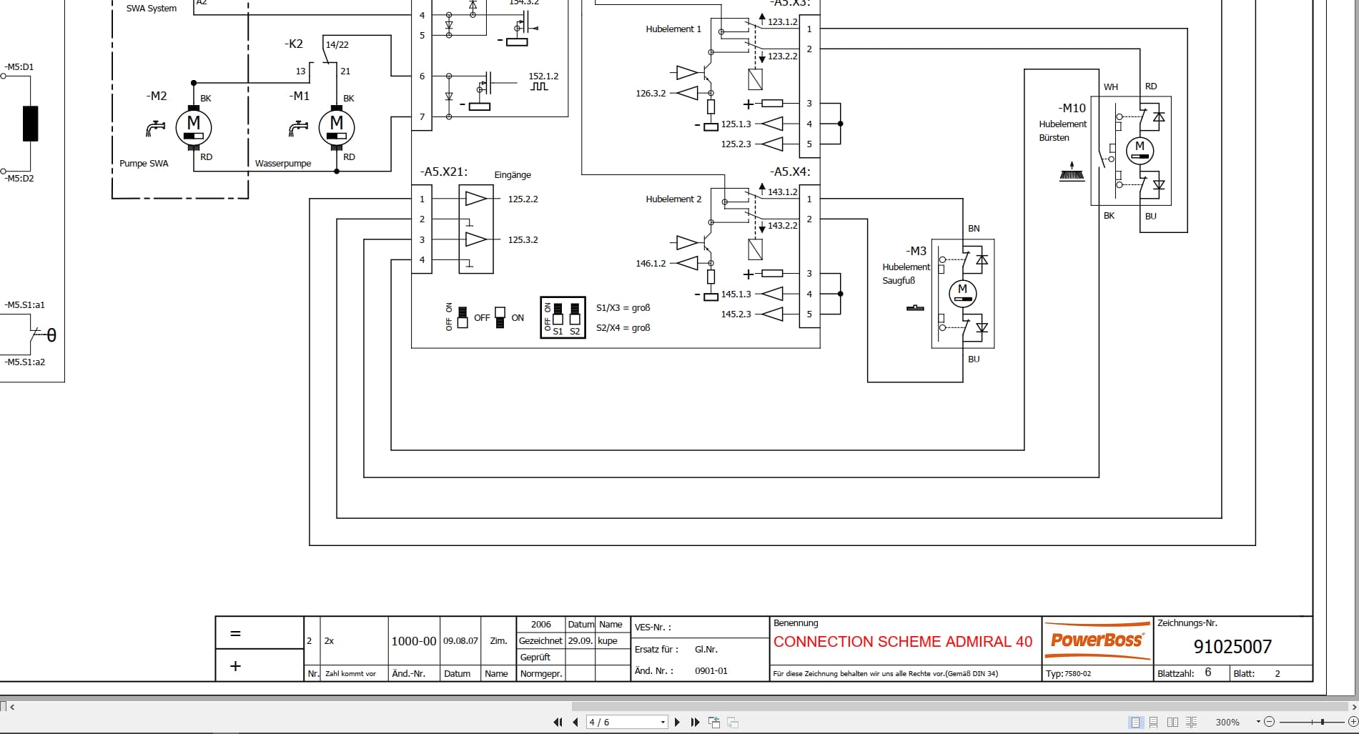 PowerBoss Sweeper Admiral 40 ADM40D ADM40DDS Wiring Diagram (2)