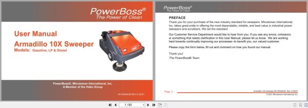 Powerboss Sweeper Armadillo 10Xt3Dsl 10Xt3Gas 10Xt3Lp User Manual 4100046Um 2021 (1)