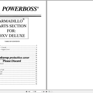 PowerBoss Sweeper Armadillo 10XV Deluxe Parts Section Powerboss Sweeper Armadillo 10Xv Deluxe Parts Section (1)