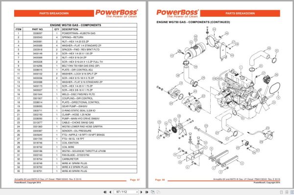 Powerboss Sweeper Armadillo 6X Am7D Iii Parts Catalog Wiring Diagram 4100043 2016 (2)