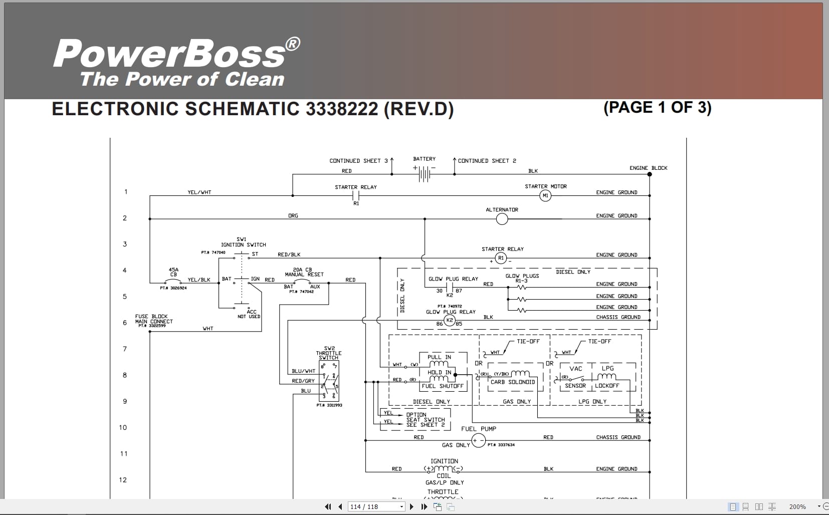 PowerBoss Sweeper Armadillo 6X AM7D III Parts Catalog Wiring Diagram 4100043 2020 (3)
