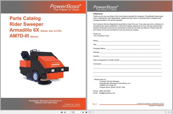 PowerBoss Sweeper Armadillo 6X AM7D III Parts Catalog Wiring Diagram 4100043 2021 (1) Powerboss Sweeper Armadillo 6X Am7D Iii Parts Catalog Wiring Diagram 4100043 2021 (1)