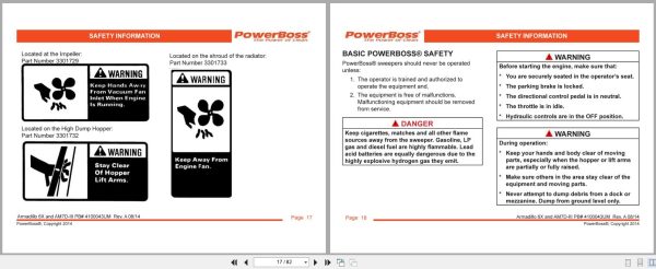 Powerboss Sweeper Armadillo 6X Am7D Iii User Manual 4100043Um 2014 (2)