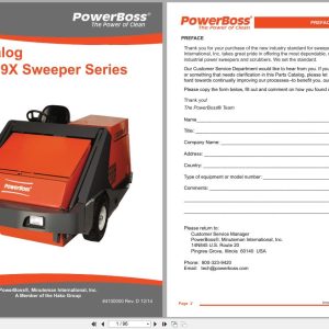PowerBoss Sweeper Armadillo 9X 9XCE Parts Catalog Wiring Diagram 4100000 2014 (1)