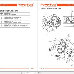 Powerboss Sweeper Armadillo 9X 9Xce Parts Catalog Wiring Diagram 4100000 2014 (2)