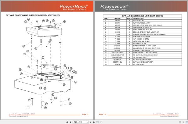 Powerboss Sweeper Armadillo 9X 9Xce Parts Catalog Wiring Diagram 4100000 2021 (2)