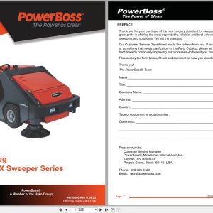 PowerBoss Sweeper Armadillo 9X 9XCE Parts Catalog Wiring Diagram 4100000 2023 (1)