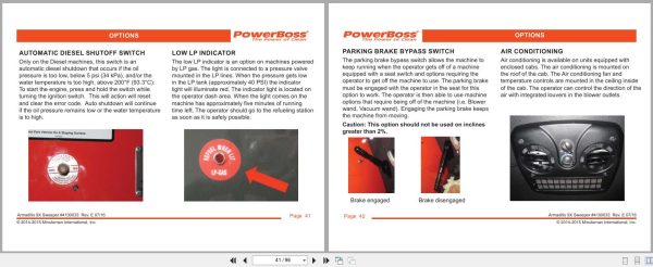 PowerBoss Sweeper Armadillo 9X 9XCE User Manual 4100033 2016 Powerboss Sweeper Armadillo 9X 9Xce User Manual 4100033 2016 (2)
