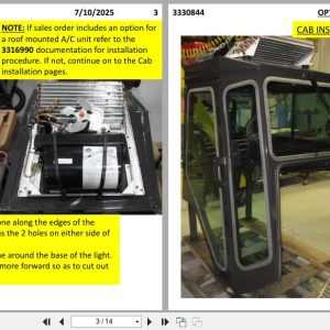 Powerboss Sweeper Armadillo 9X Option Cab Ergo Assembly Instructions 3330844 (2)