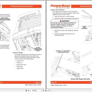 Powerboss Sweeper Armadillo 9X Series Service Manual Wiring Diagram 4100039 2010 (2)