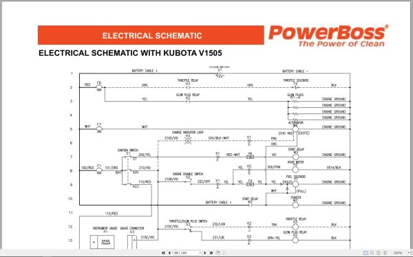 Powerboss Sweeper Armadillo 9Xr 9Xr Europe 9Xv Parts Catalog Wiring Diagram 4100000 2014 (3)