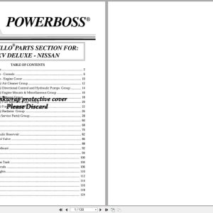 PowerBoss Sweeper Armadillo 9XV Deluxe Nissan Parts Section (1)