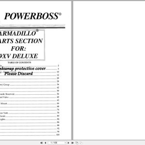 PowerBoss Sweeper Armadillo 9XV Deluxe Parts Section Wiring Diagram 323421 (1)