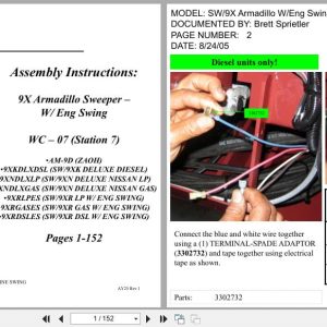 PowerBoss Sweeper Armadillo SW 9X Assembly Instructions 2005 (1)