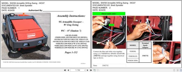 Powerboss Sweeper Armadillo Sw 9X Assembly Instructions 2005 (1)