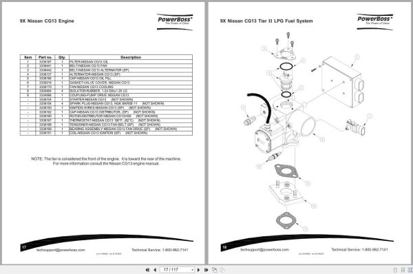 Powerboss Sweeper Armadillo Sw 9Xr To Am9Lpg Parts Manual Wiring Diagram 4100000 2007 (2)