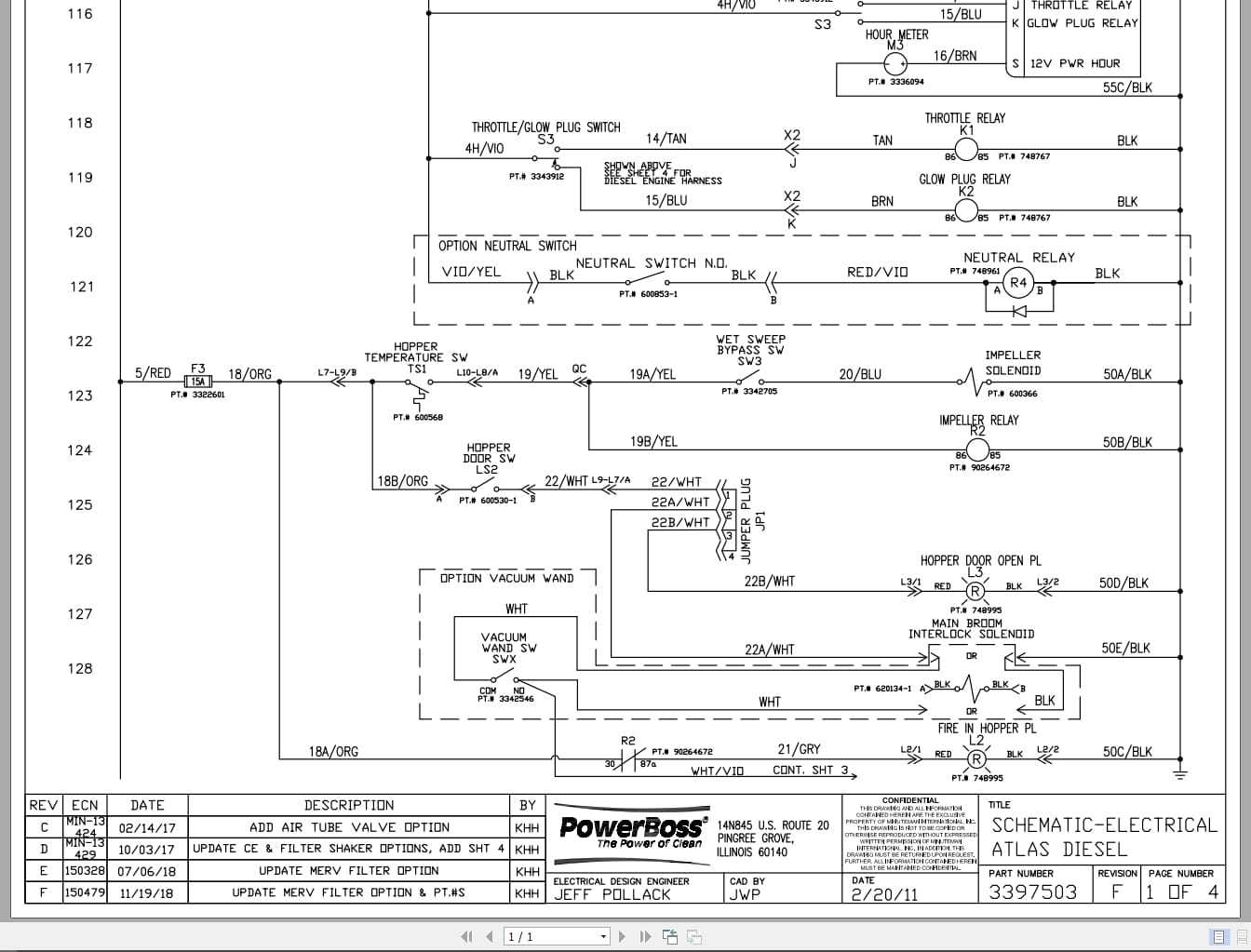 PowerBoss Sweeper Atlas Diesel Electrical Schematic 3397503 2018 (1)