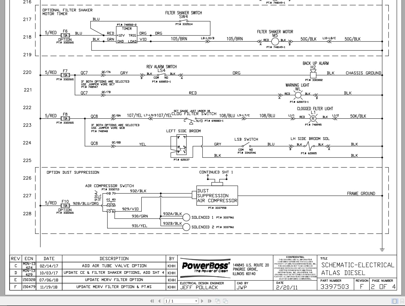PowerBoss Sweeper Atlas Diesel Electrical Schematic 3397503 2018 (2)