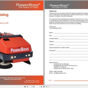 PowerBoss Sweeper Atlas PB620DSL To PB620LP DSB Parts Catalog Wiring Diagram 4100053 2021 (1)