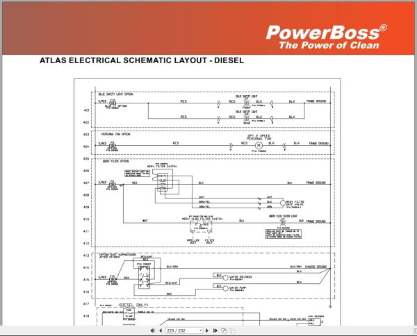 Powerboss Sweeper Atlas Pb620Dsl To Pb620Lp Dsb Parts Catalog Wiring Diagram 4100053 2021 (3)